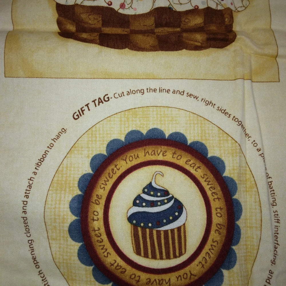 FABRIC Kelly's Sweet Treats DSN# 32184 Fun Kitchen accessory printed panel
